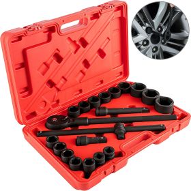 VEVOR Impact Socket Set 3/4 Inches 21 Piece Standard Impact Sockets