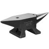 VEVOR Single Horn Anvil, 22Lbs Cast Steel Anvil, High Hardness Rugged Round Horn Anvil Blacksmith, Large Countertop and Stable Base