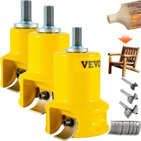 VEVOR Tenon Cutter, 1"/25.4mm & 1.5"/38mm & 2"/50.8mm, with Dual Curved Blades & Button Screws Home Master Kit