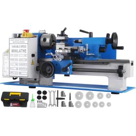 VEVOR Metal Lathe 7 x 12 Inch, Precision Mini Metal Lathe 2250 RPM 400W Variable Speed