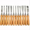 VEVOR Woodworking 12pcs Lathe Chisel, Wood Carving Hand Chisel 3-3/4Inch Blade Length, Wood Turning Tools with Wooden Storage Case