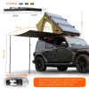 Explorer Plus Rooftop Tent Hardshell with Side Awning, Air Conditioner Outlet with Bracket, Luggage Racks&Replaceable Netting Rain Curtain